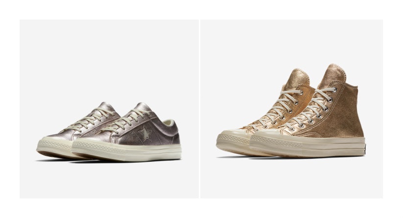 converse chuck taylor metallic rose gold