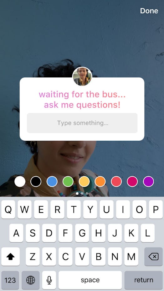 This Instagram Story screenshot shows what the question sticker looks like. You can search for it in...