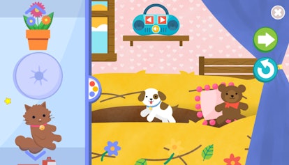 An illustration of a game with stuffed animals