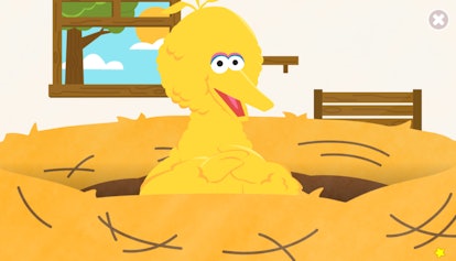 A illustration of the big yellow bird from Sesame workshop