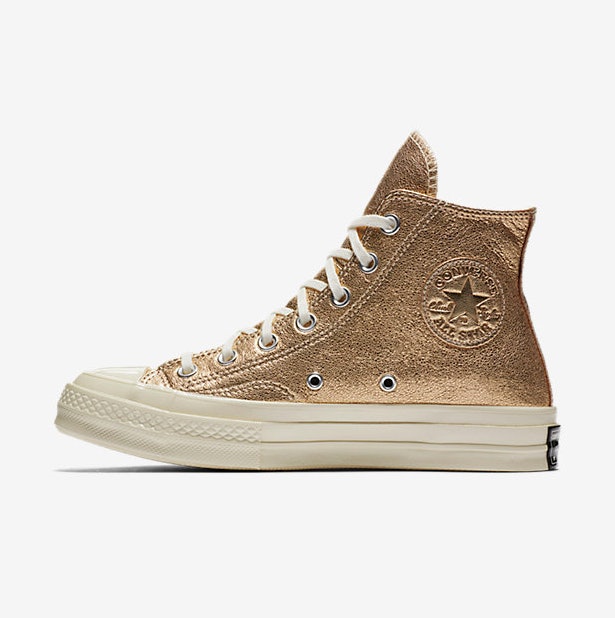 white converse with rose gold