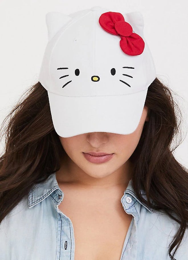 Hello Kitty White Baseball Cap 