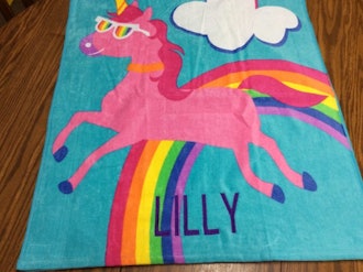Unicorn Personalized Beach Towel Gift