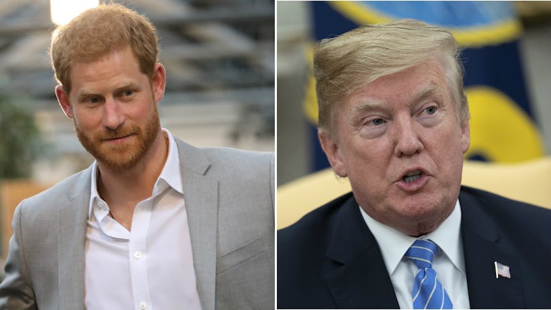 Prince Harry's Response To Trump's U.K. Visit Was Very Royal