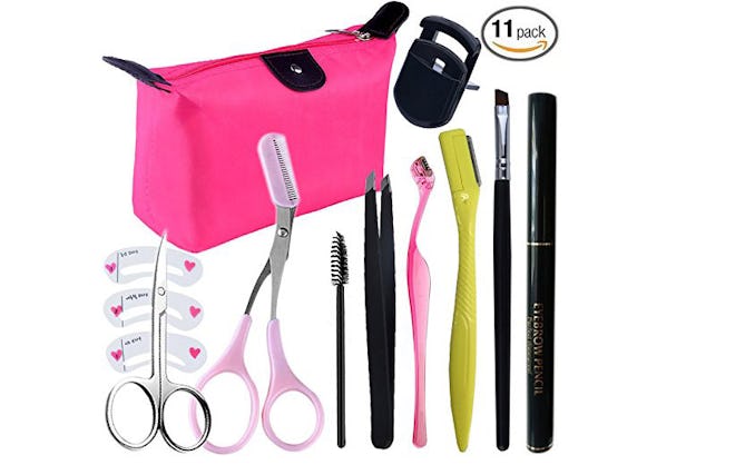 Aooher Tweezers and Scissors Set for Eyebrows