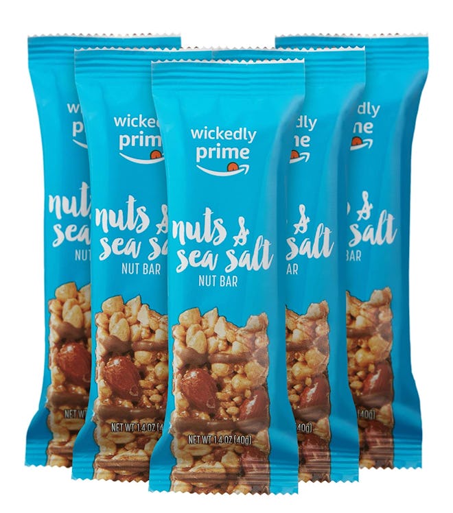 Wickedly Prime Nut Bar, Nuts & Sea Salt, 1.4 Ounce (Pack of 5)