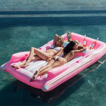 Retro Convertible Pink Pool Float