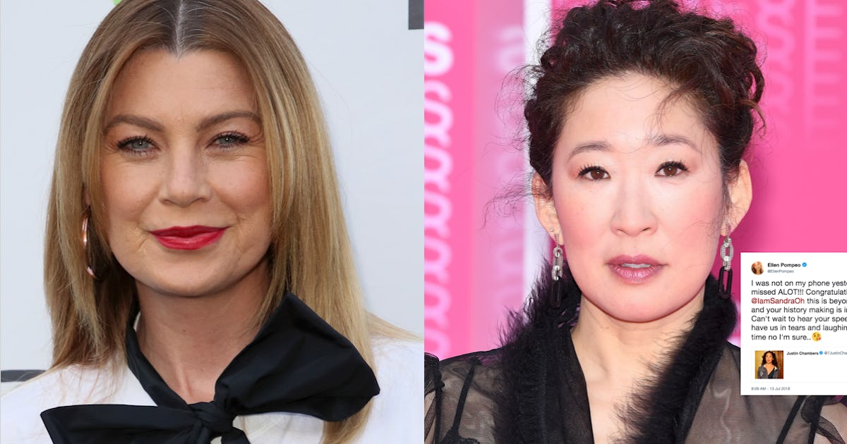 Ellen Pompeo Congratulated Sandra Oh On Her Emmy Nom Keeping The Grey S Friendship Alive Ellen Pompeo Congratulated Sandra Oh On Her Emmy Nom Keeping The Grey S Friendship Alive