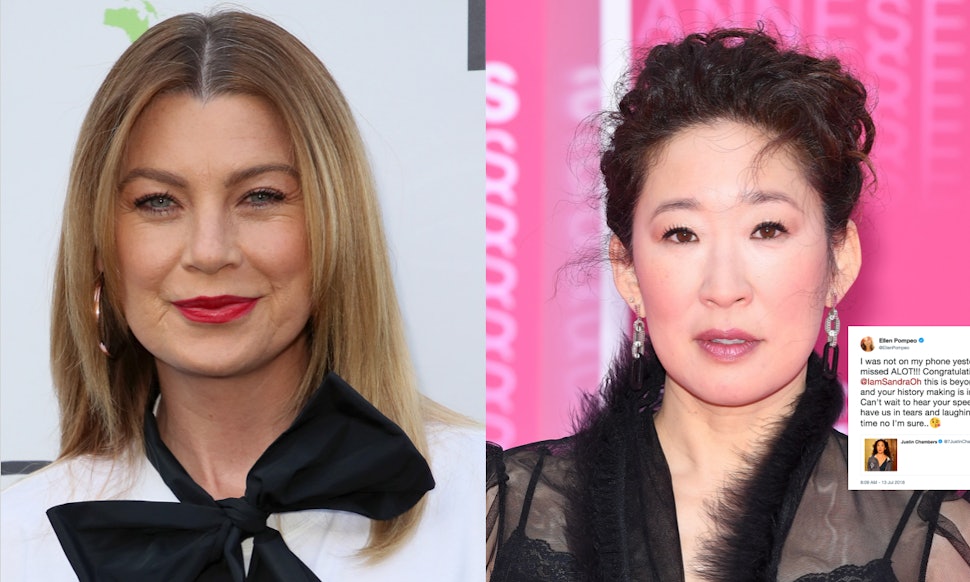 Ellen Pompeo Congratulated Sandra Oh On Her Emmy Nom, Keeping The 'Grey