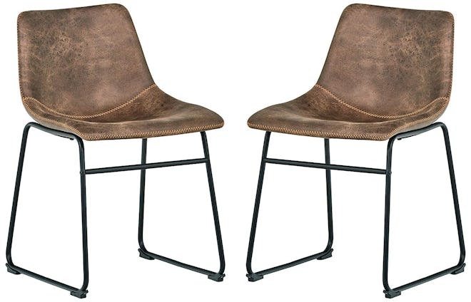 Rivet Mid-Century 2-Pack Microfiber Chairs