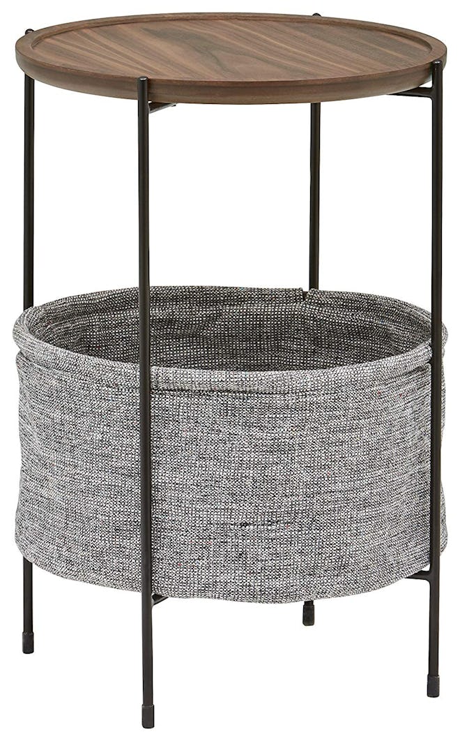 Rivet Meeks Round Storage Basket Side Table