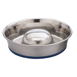 OurPets DuraPet Slow Feed Premium Stainless Steel Dog Bowl