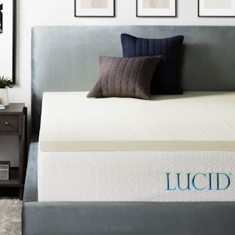 LUCID 2 Inch Ventilated Memory Foam Full Mattress Topper — 40% Off