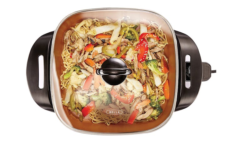 BELLA Electric Skillet and Frying Pan with Glass Lid