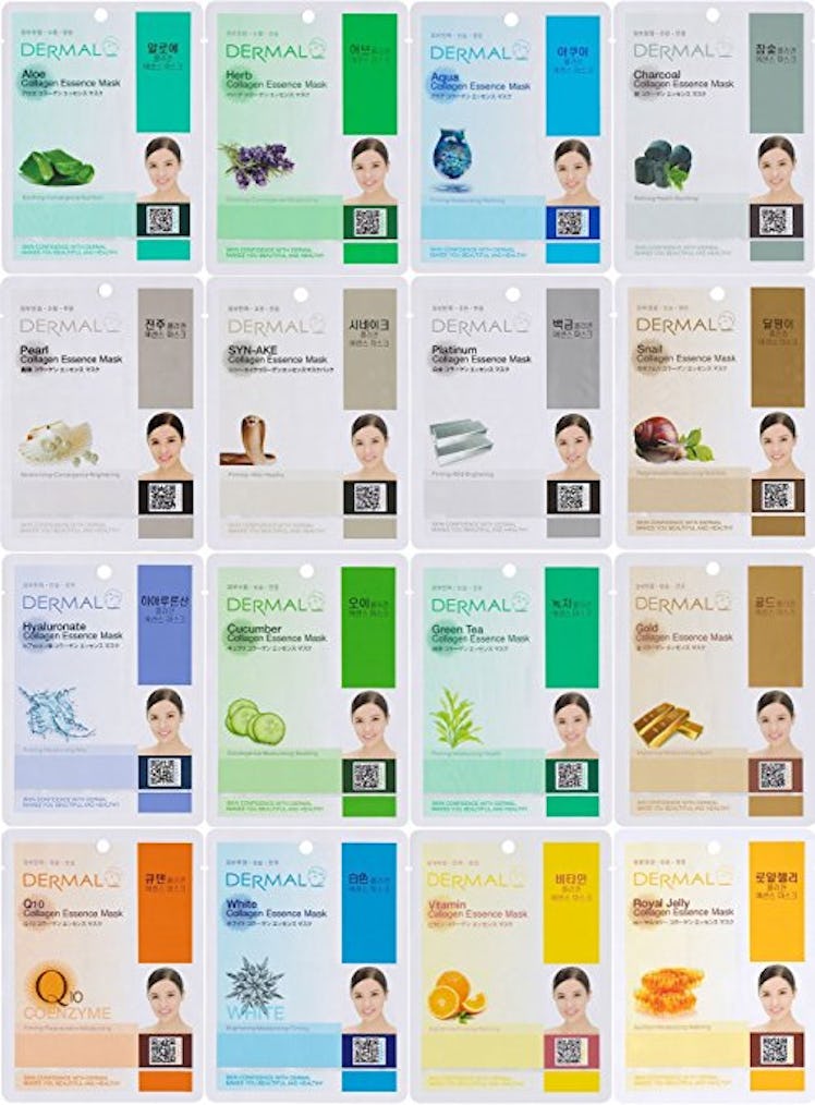 Dermal Collagen Essence Facial Sheet Mask, 16 Combo Pack — 69% Off