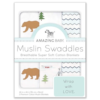 Amazing Baby Cotton Muslin Swaddle Blankets