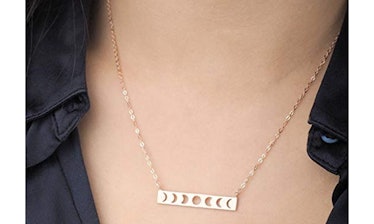 MJuLu Rose Gold Fill Sterling Silver Moon Phases Bar Necklace — 20% Off