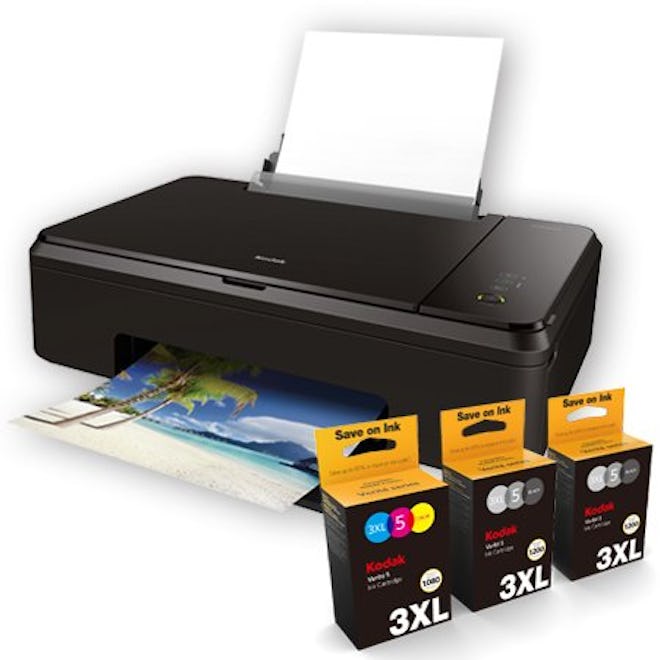 Kodak Verite Wireless Color Photo Inkjet Printer with Scanner & Copier & XL Ink Bundle (V65MEGA3ECO/...