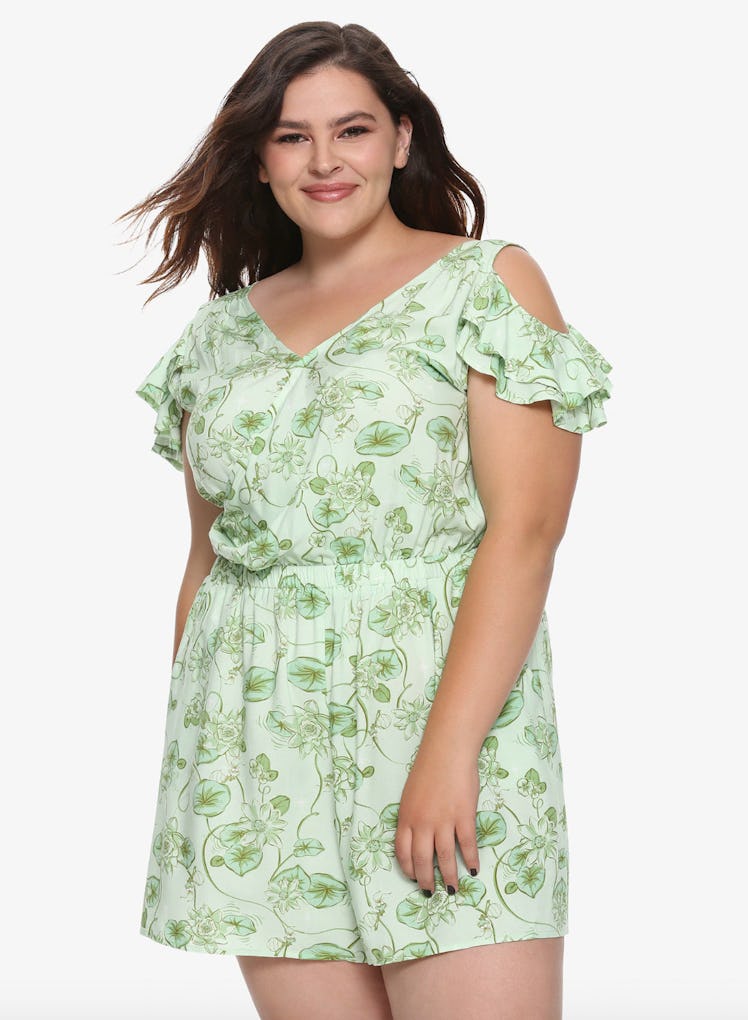The Princess and The Frog Plus Size Cold Shoulder Romper