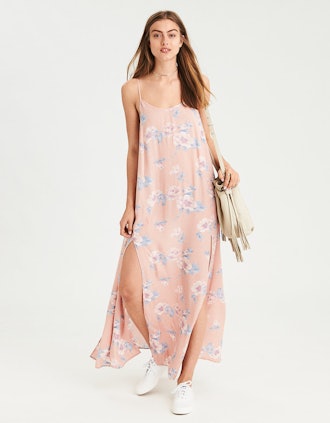 AE DOUBLE SLIT STRAPPY MAXI DRESS 