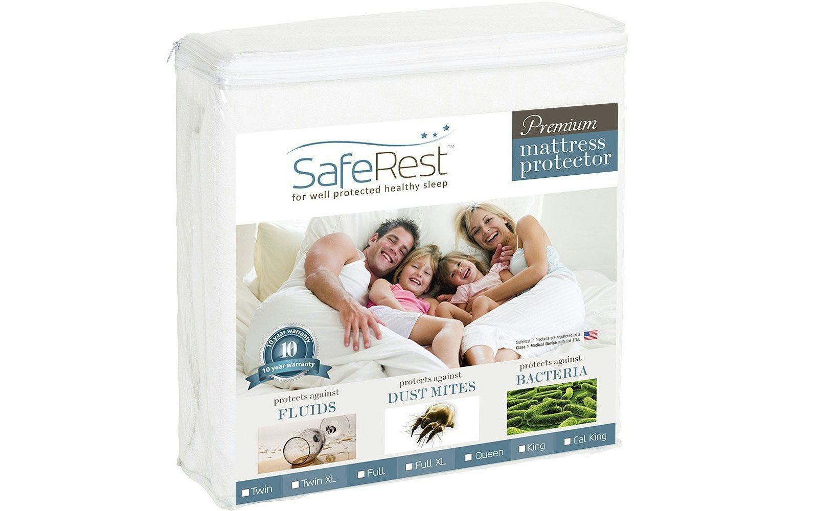 king mattress protector latex-free waterproof