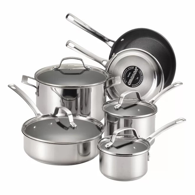 Genesis 10 Piece Stainless Steel Cookware Set