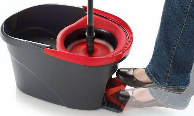 O-Cedar EasyWring Microfiber Spin Mop And Bucket Floor Cleaning System