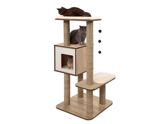 Vesper High Base Oak Cat Furniture