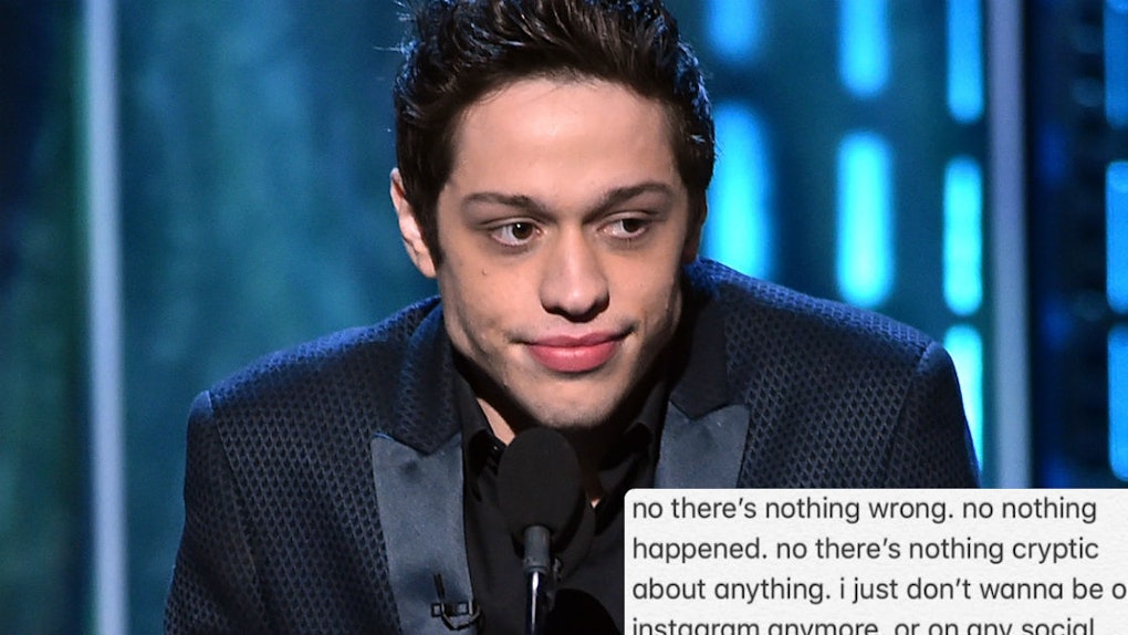 Get Pete Davidson S Comments About Why He Deleted His Instagram Are So Sad But Understandable Free HD Wallpaper Pete Davidson S Comments About Why He Deleted His Instagram Are So Sad But Understandable Desktop Wallpaper Free