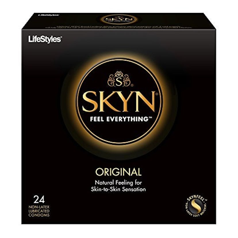 A package of Skyn Polyisoprene Condoms