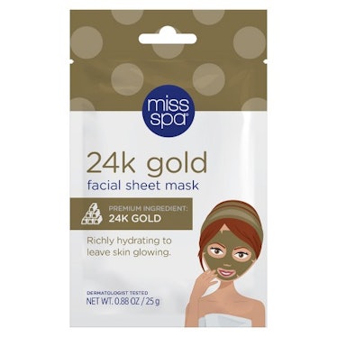 Miss Spa Restore and Brighten 24k Gold Radiance Facial Sheet Mask