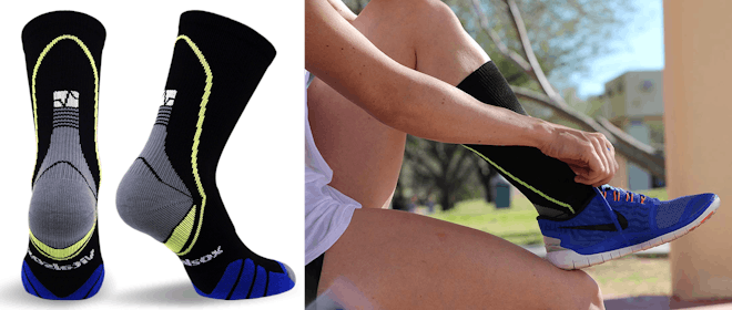 These fungi-resistant socks for athlete's foot are made with silver thread for its antibacterial and...