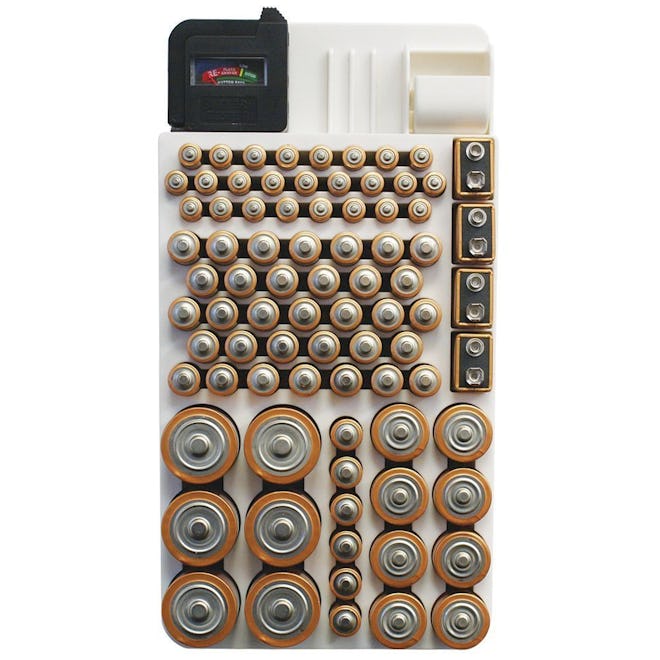 Range Kleen Battery Organizer Storage Case by Holds 82 Batteries Various Sizes WKT4162 Removable Bat...