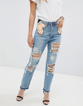Signature 8 Festival Hand In Pocket Jeans With Rips