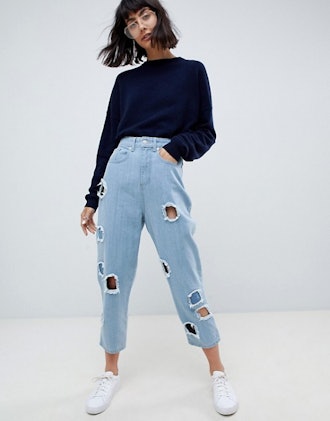 Ovoid Circle Cut Out Jean