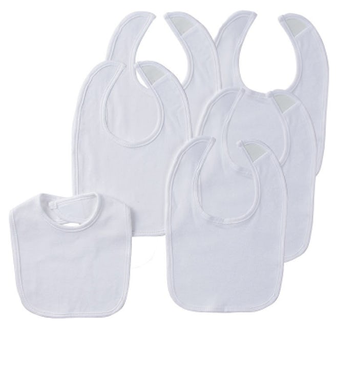 White 6-Pack Dribbler Bibs