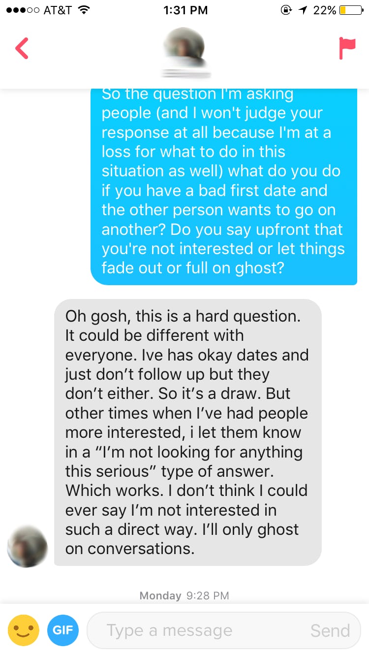 Man 'deleting Tinder' after woman sends a grab of his OWN message back to him