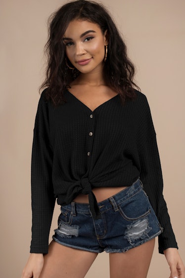 Charlie Black Long Sleeve Top