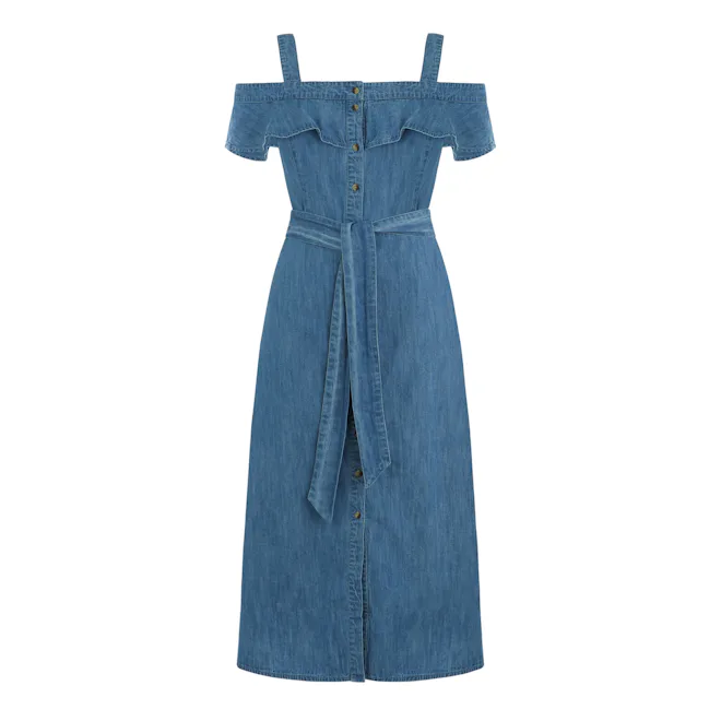 meghan markle in denim dress Meghan Markle's casual denim look is perfect for summer