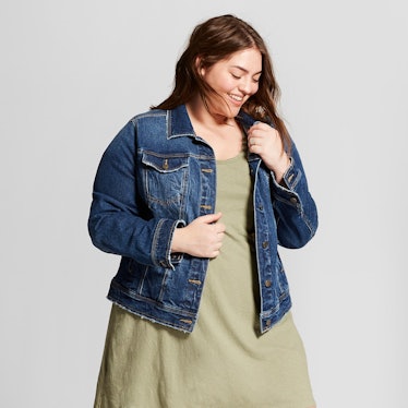 Women's Plus Size Freeborn Denim Jacket, Universal Thread Medium Wash