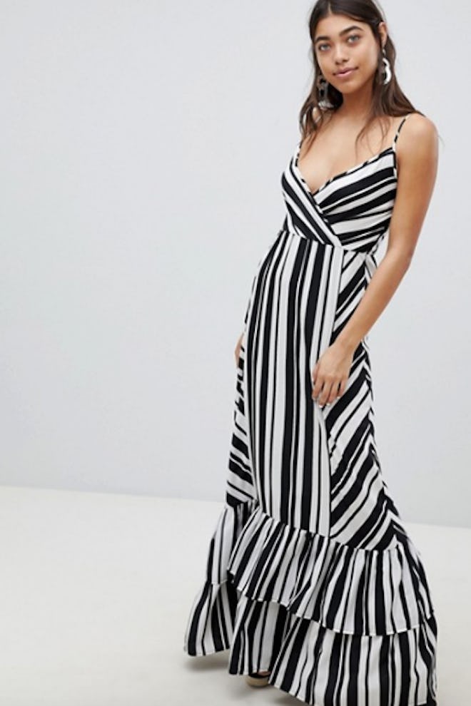 Boohoo Mixed Stripe Maxi Dress 