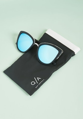 Quay My Girl Sunglasses in Blue Lens