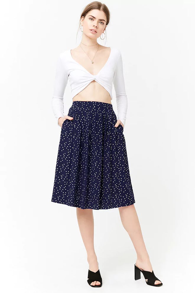 Polka Dot A-Line Skirt