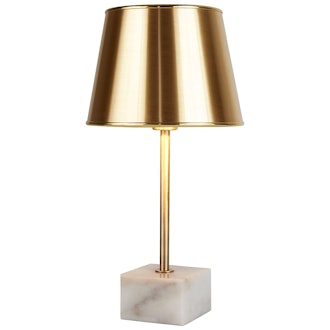 Rivet Marble and Brass Table Lamp