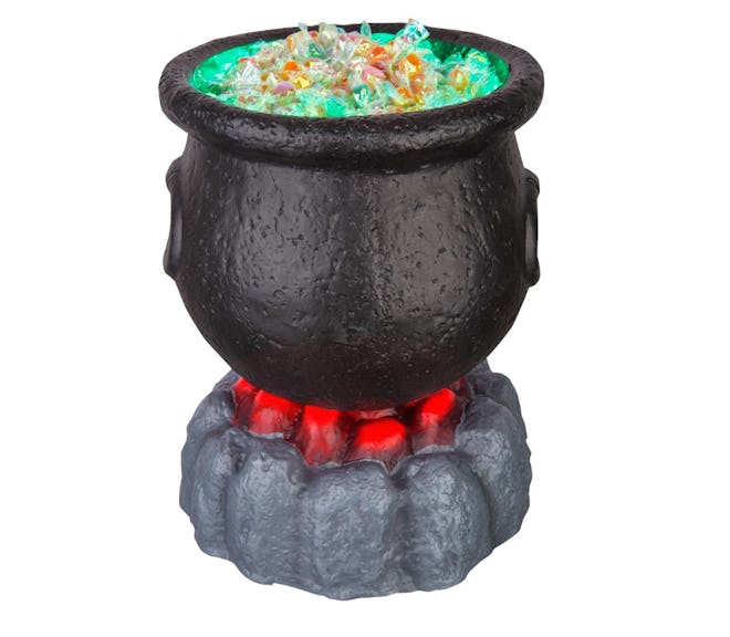 Halloween Lit Cauldron Candy Bowl