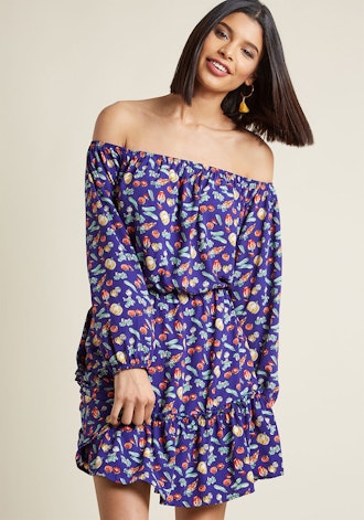Qualified Quirky Off Shoulder Dress