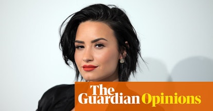 Demi Lovato next to "The Guardian Opinions" text