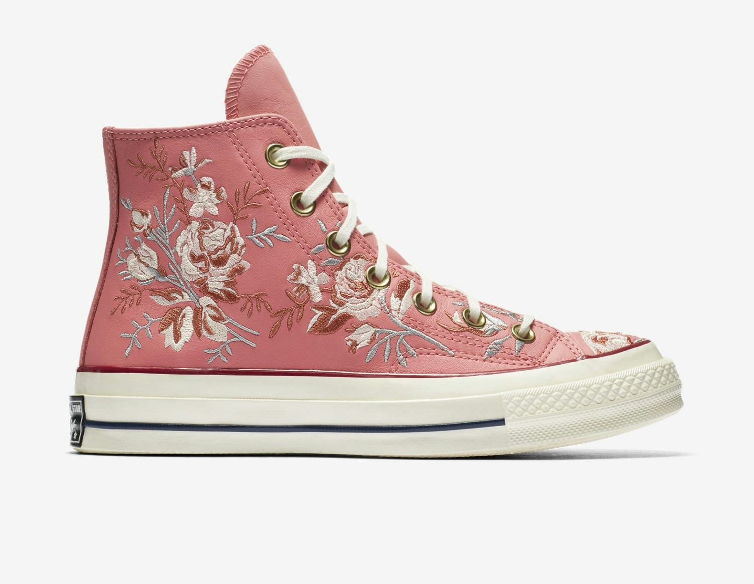 pink flower converse 