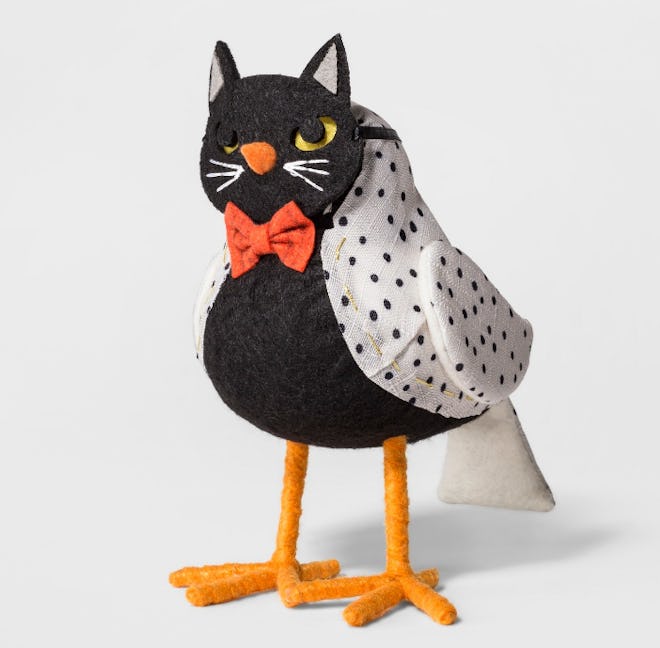 Halloween Fabric Cat Bird