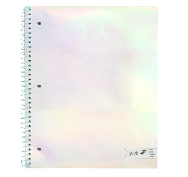 Spiral Notebook 1 Subject College Ruled Iridescent